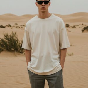 Men’s Oversized T-Shirt – [Off-white]