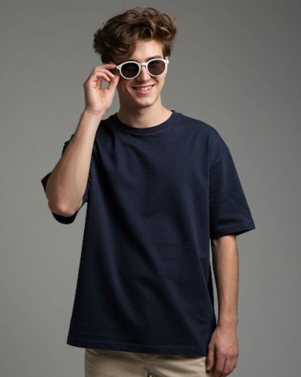 Men’s Oversized T-Shirt – [Navy]